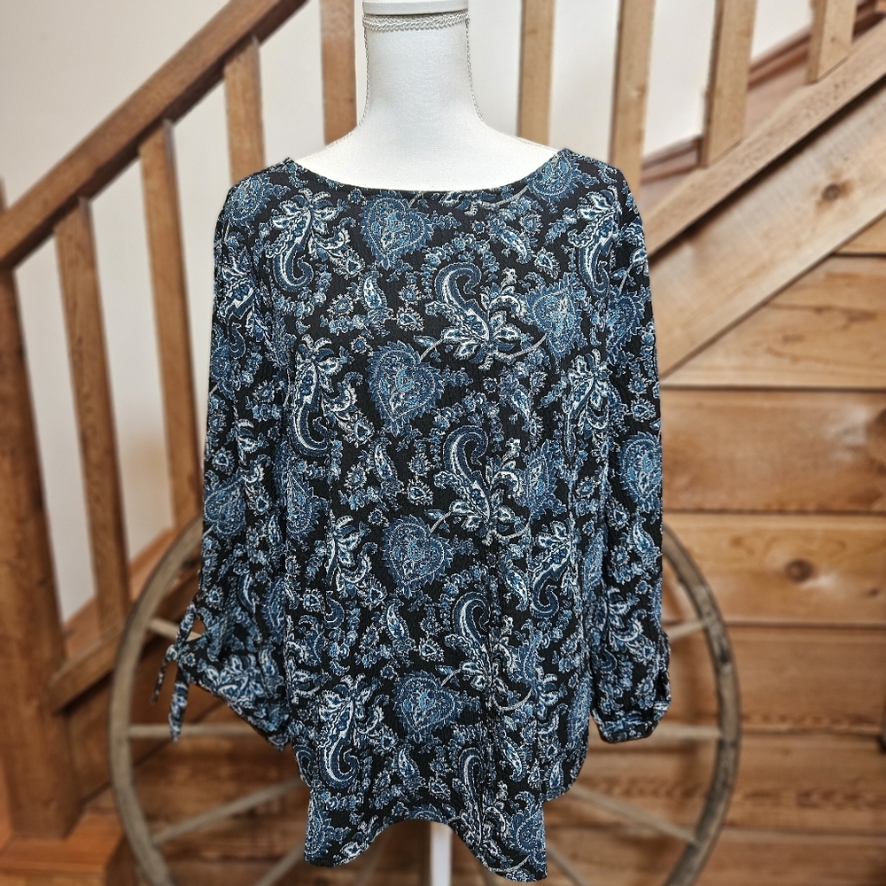 Michael Kors Teal Paisley Women's Top